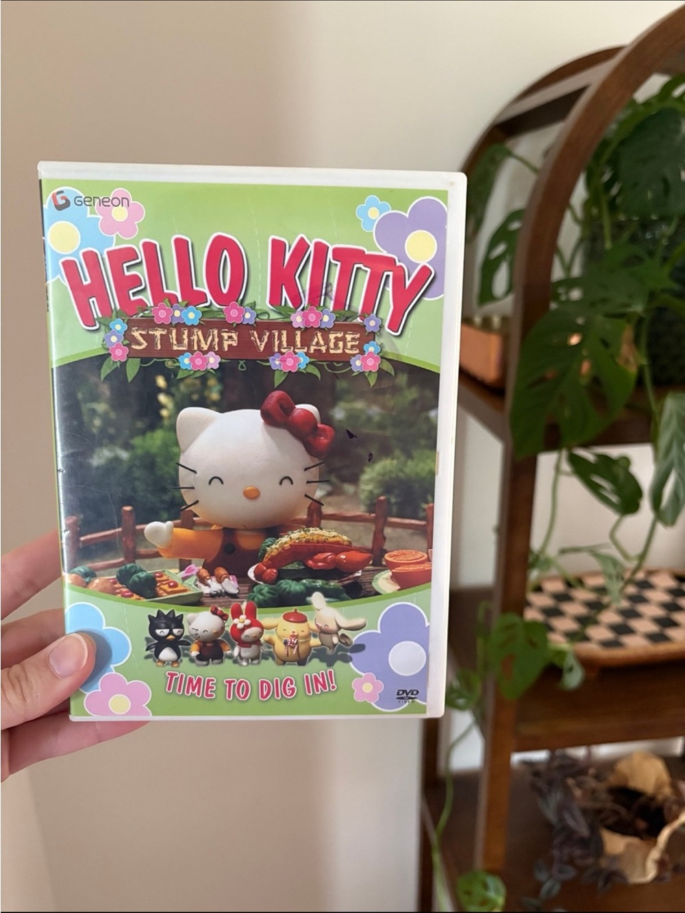 VERY RARE and hard to find Hello Kitty Stump Village DVD - Pink, White, Green